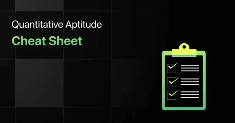 Aptitude Formula Sheet for Placements