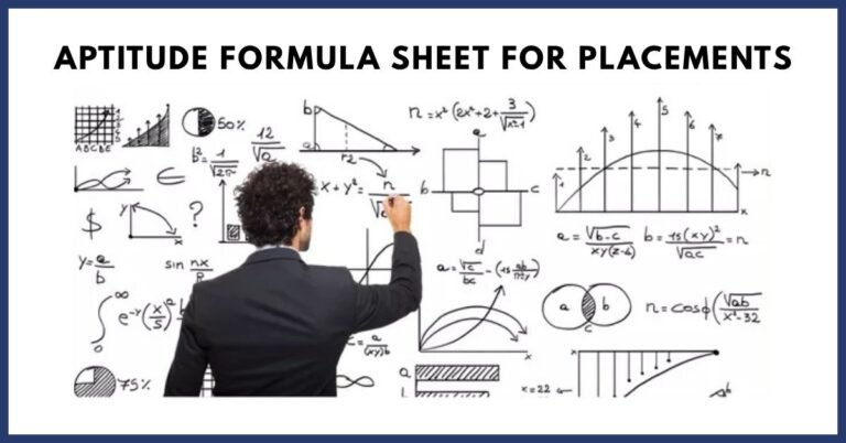 Aptitude Formula Sheet for Placements