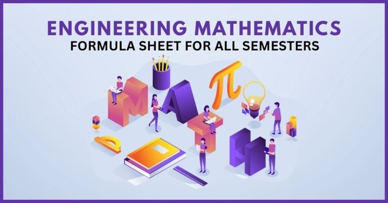 Engineering Mathematics Formula Sheet for All Semesters